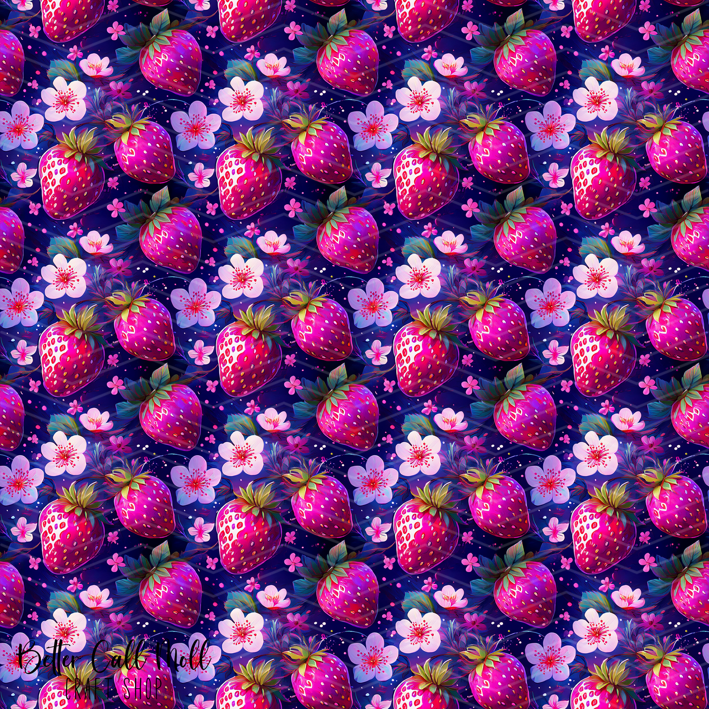 Strawberries 5 Digital Seamless Pattern