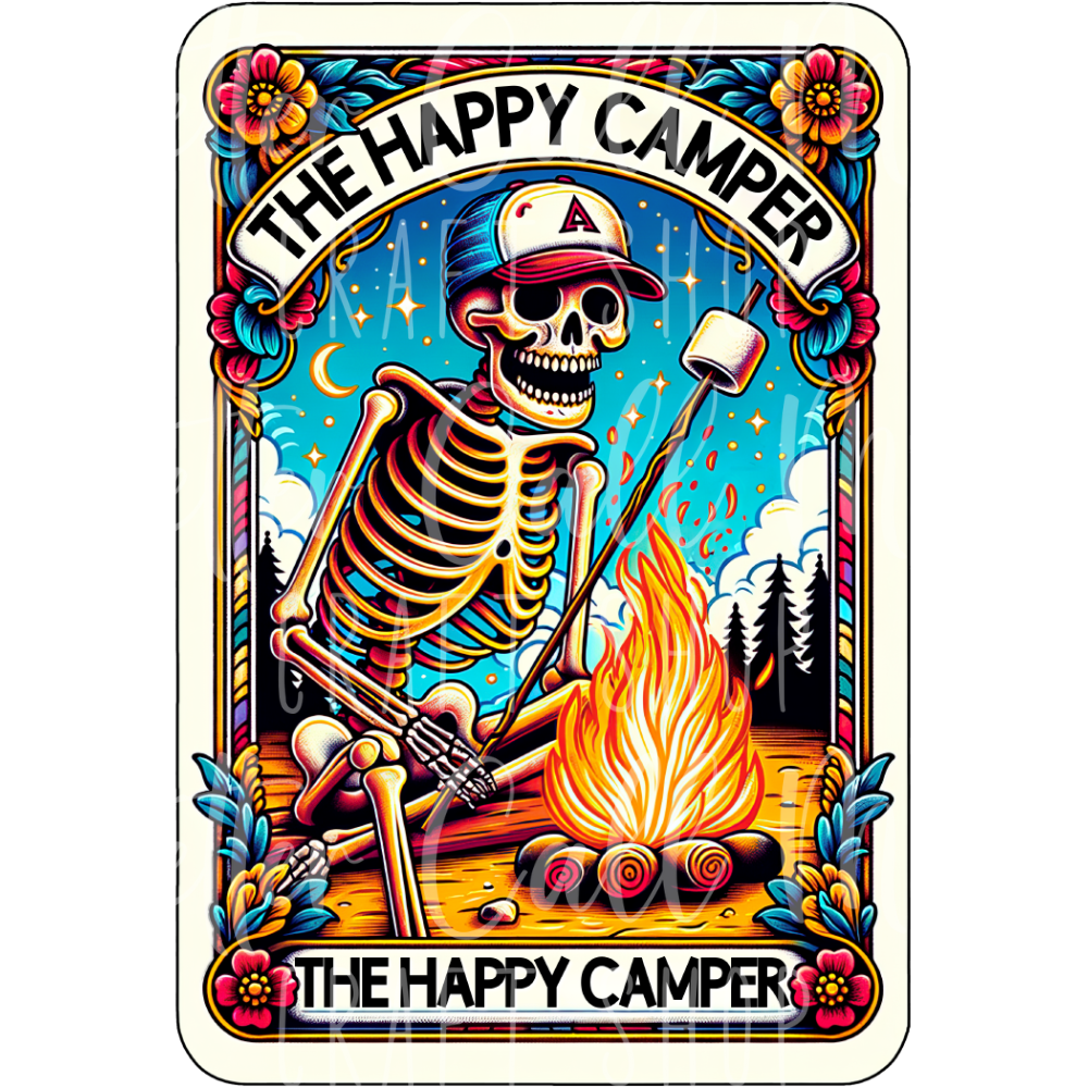 D014 - The Happy Camper UV DTF Decal