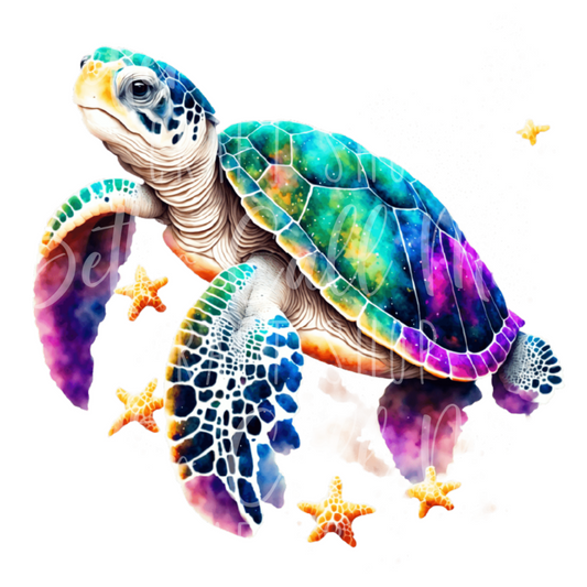 D089 - Sea Turtle UV DTF Decal