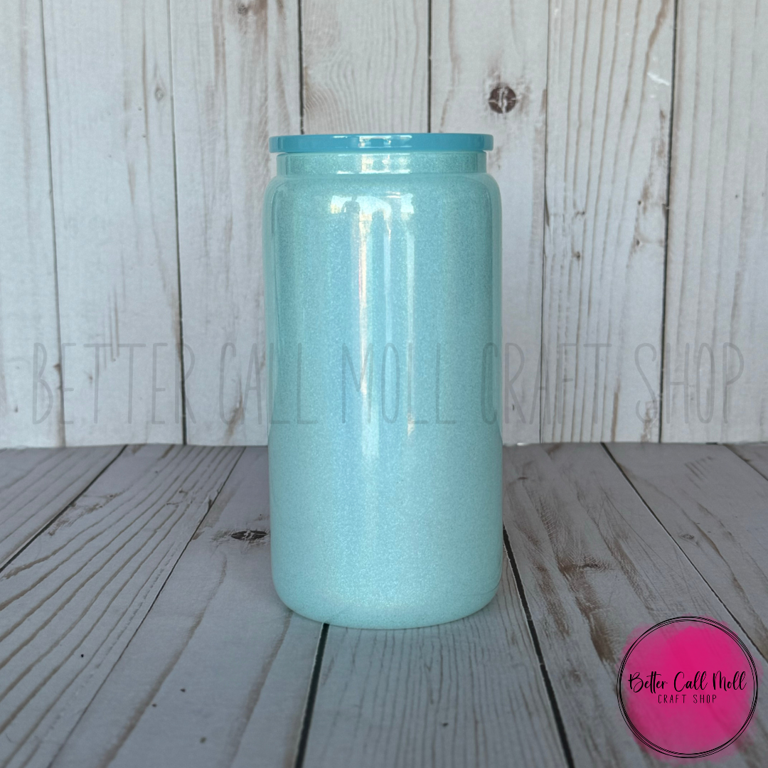 16oz Holographic Shimmer GLASS Sublimation Tumbler