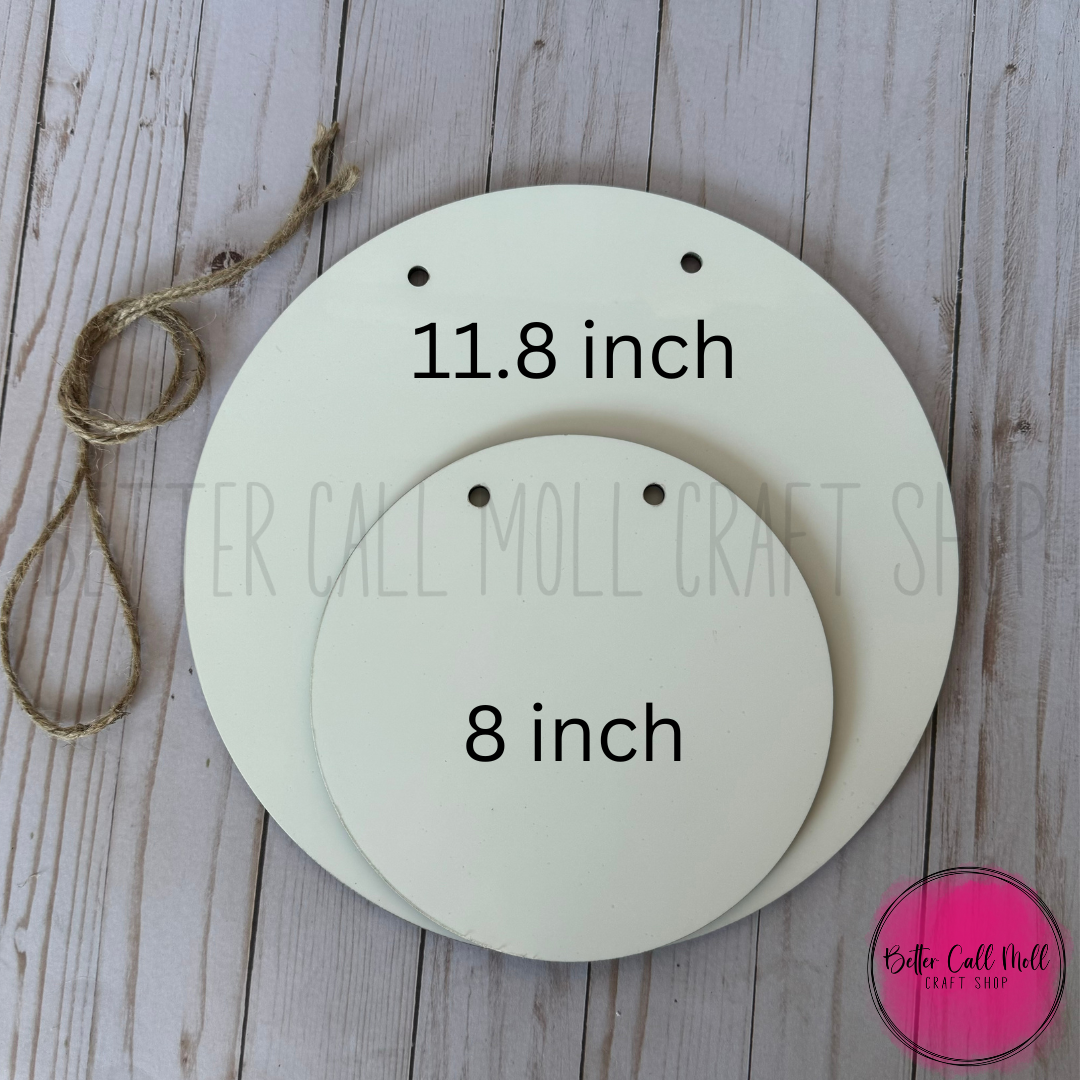 8"Door Sign Glossy MDF Sublimation Blank