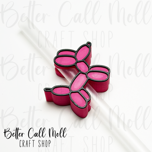 Balloon Animal 3D Straw Topper