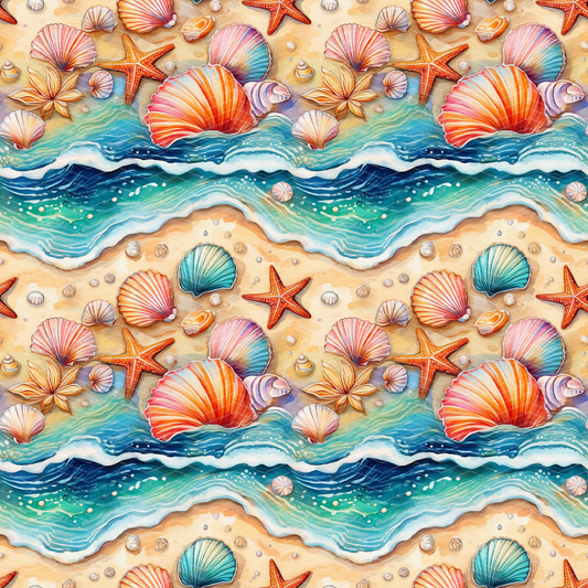 Beach 2 Digital Seamless Pattern