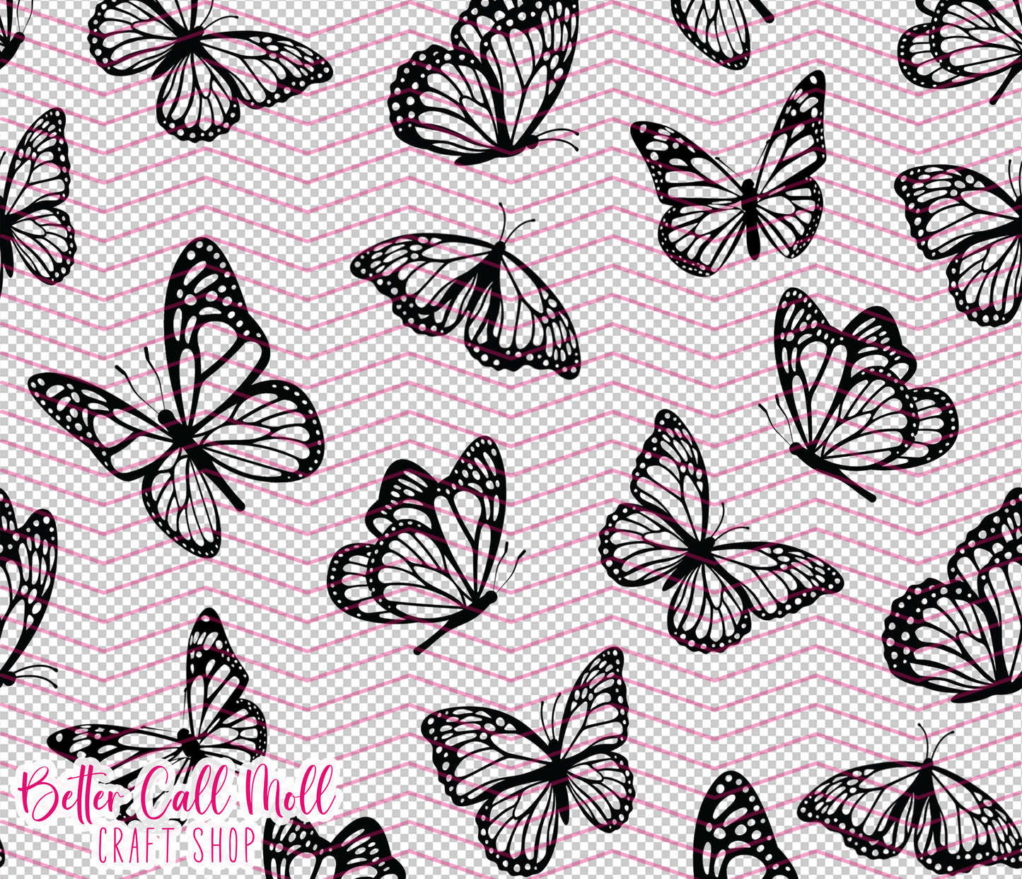 Butterflies Digital Tumbler Template