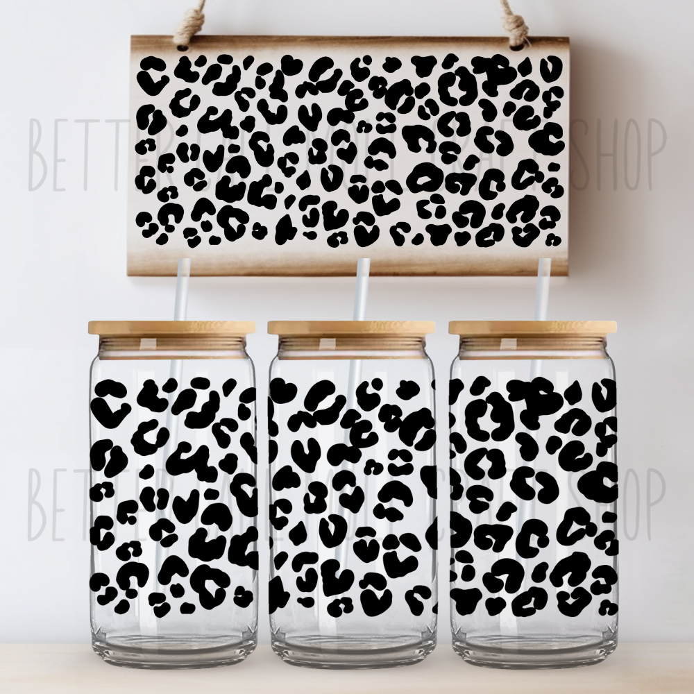 W084 - Leopard Print UV DTF 16oz Tumbler Wrap