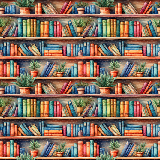 Bookshelf 1 Digital Seamless Pattern