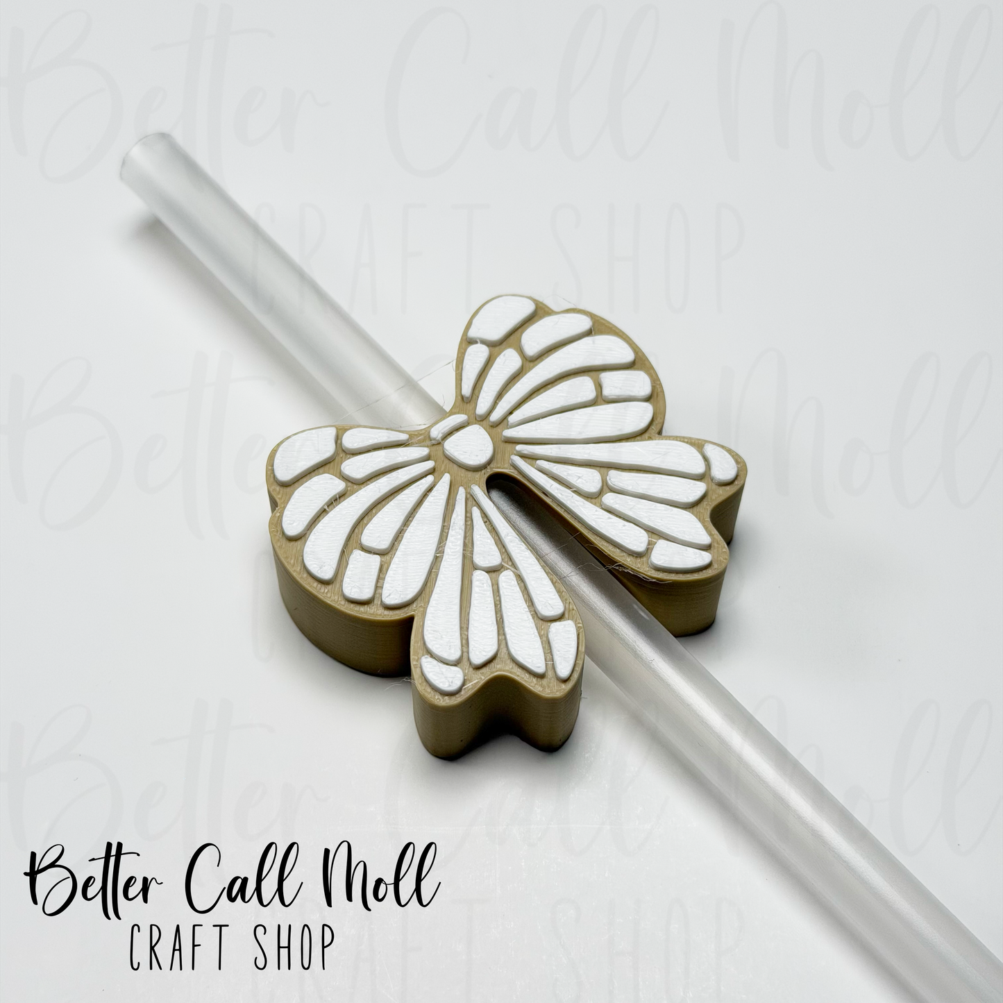 Concha Bow 3D Straw Topper