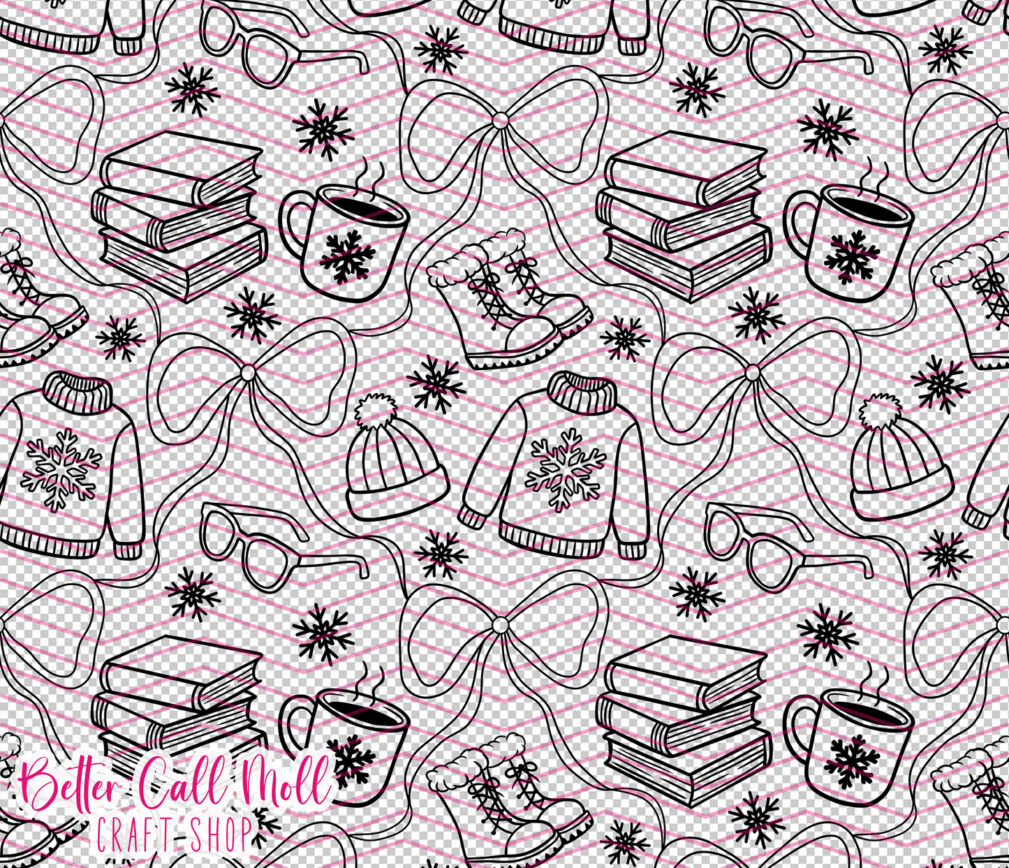 Cozy Winter Digital Tumbler Template