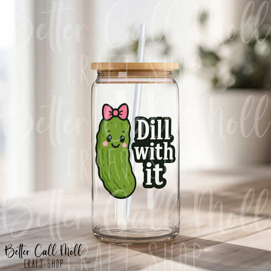 Dill With it Pickle Bow UV DTF Decal