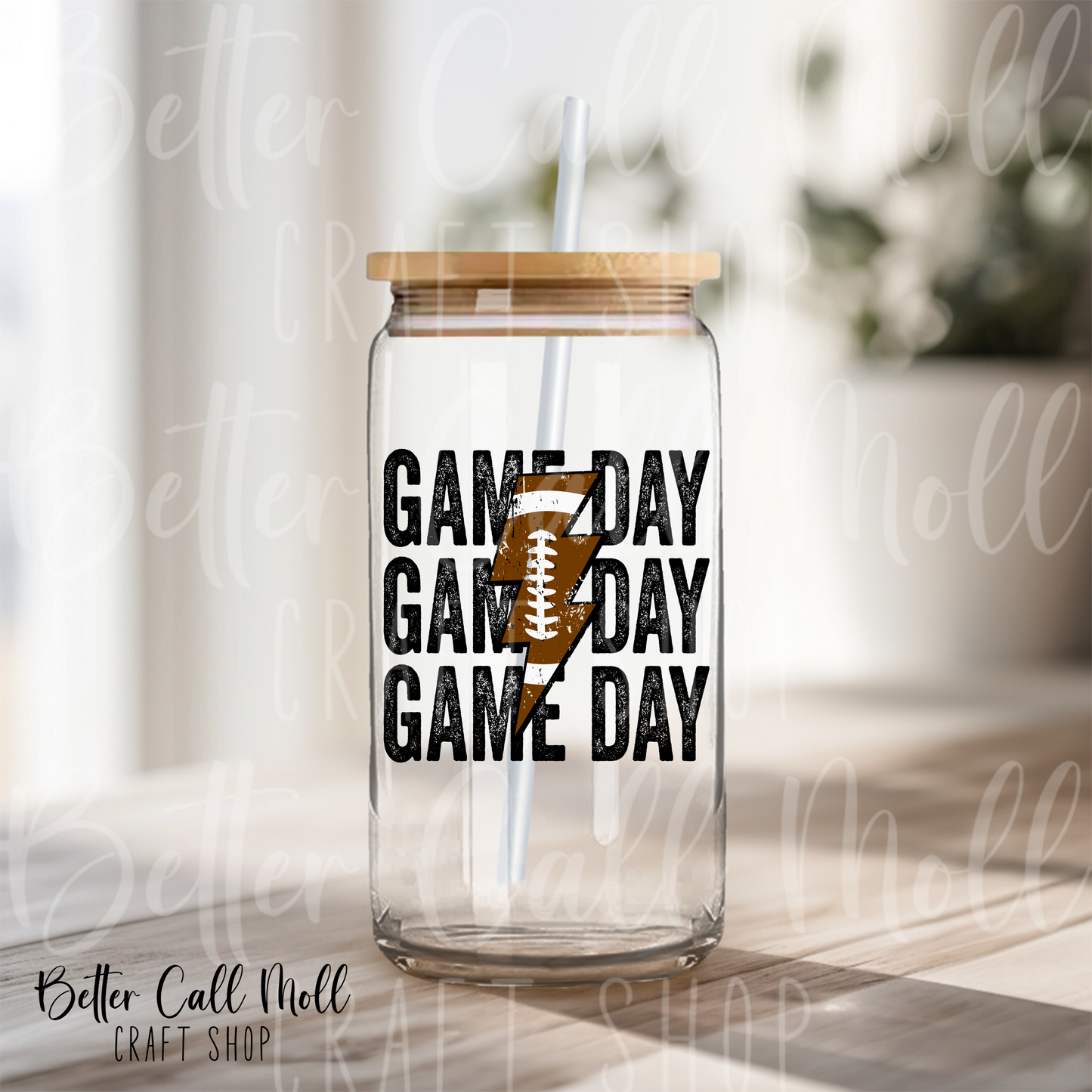 D074 - Game Day Football UV DTF Decal