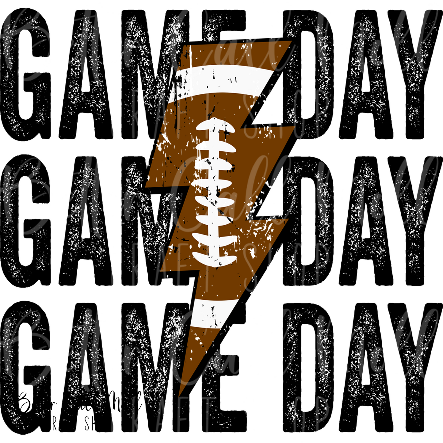 D074 - Game Day Football UV DTF Decal