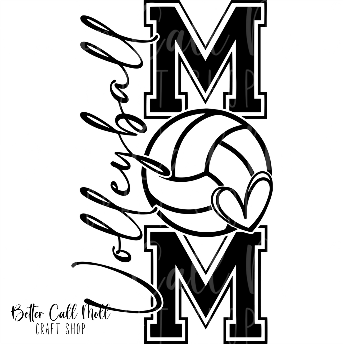 D114 - Volleyball Mom UV DTF Decal