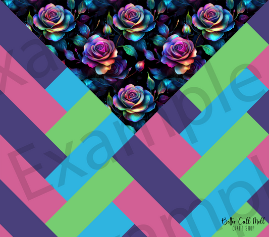 V Split Herringbone Digital Tumbler Template