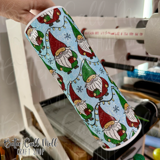 Festive Gnomes Digital Tumbler Template