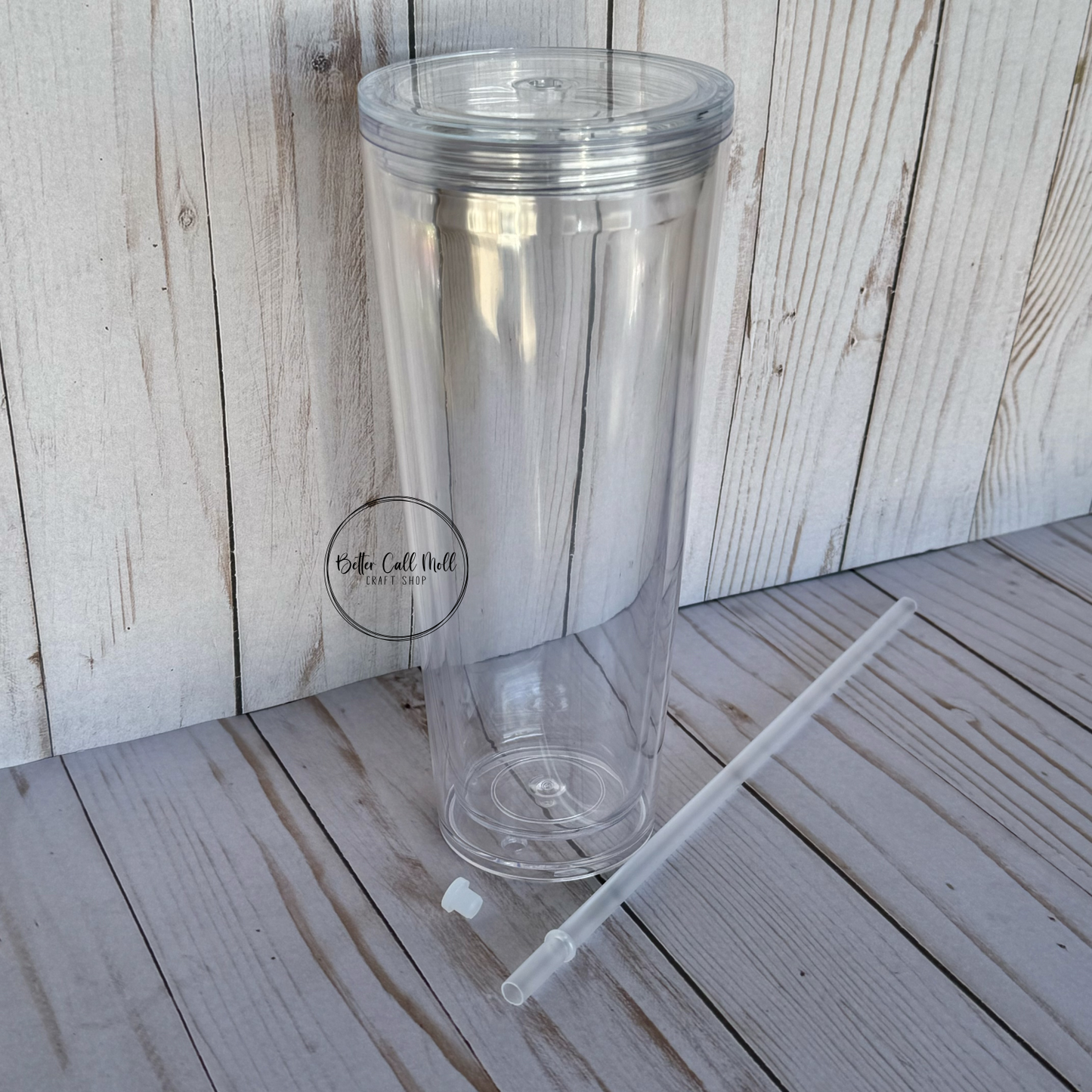 24oz Acrylic Snow Globe Tumbler