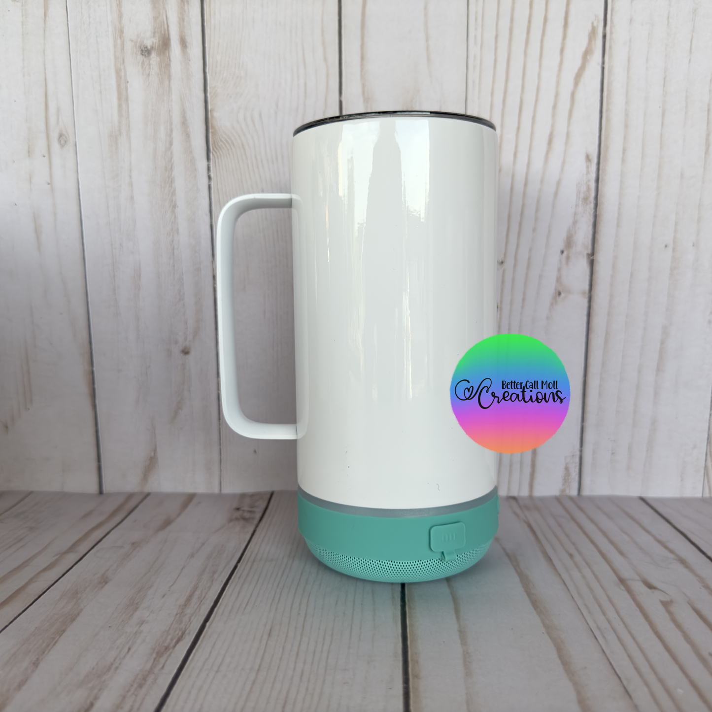 Bluetooth Speaker 14oz Sublimation Tumbler with Handle