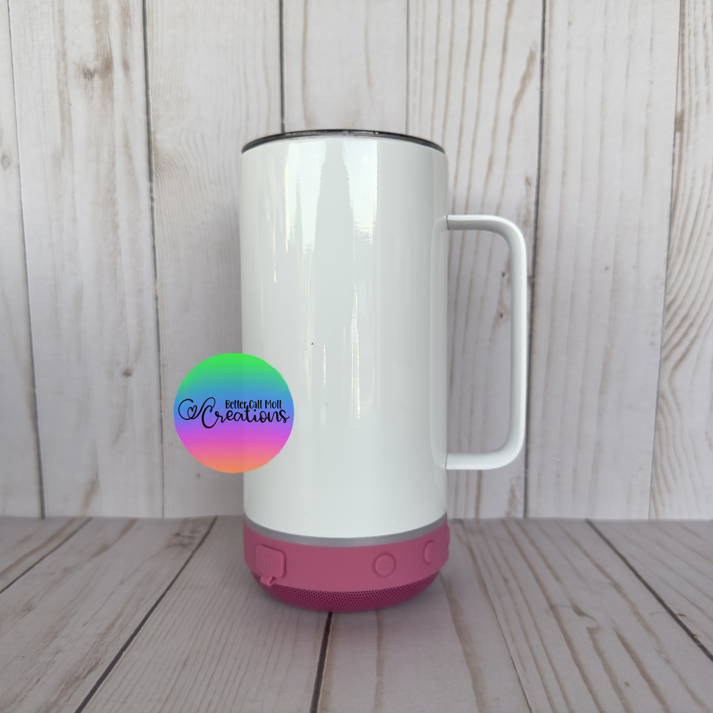 Bluetooth Speaker 14oz Sublimation Tumbler with Handle