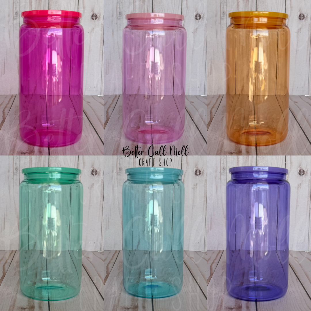 16oz Jelly GLASS Sublimation Tumbler