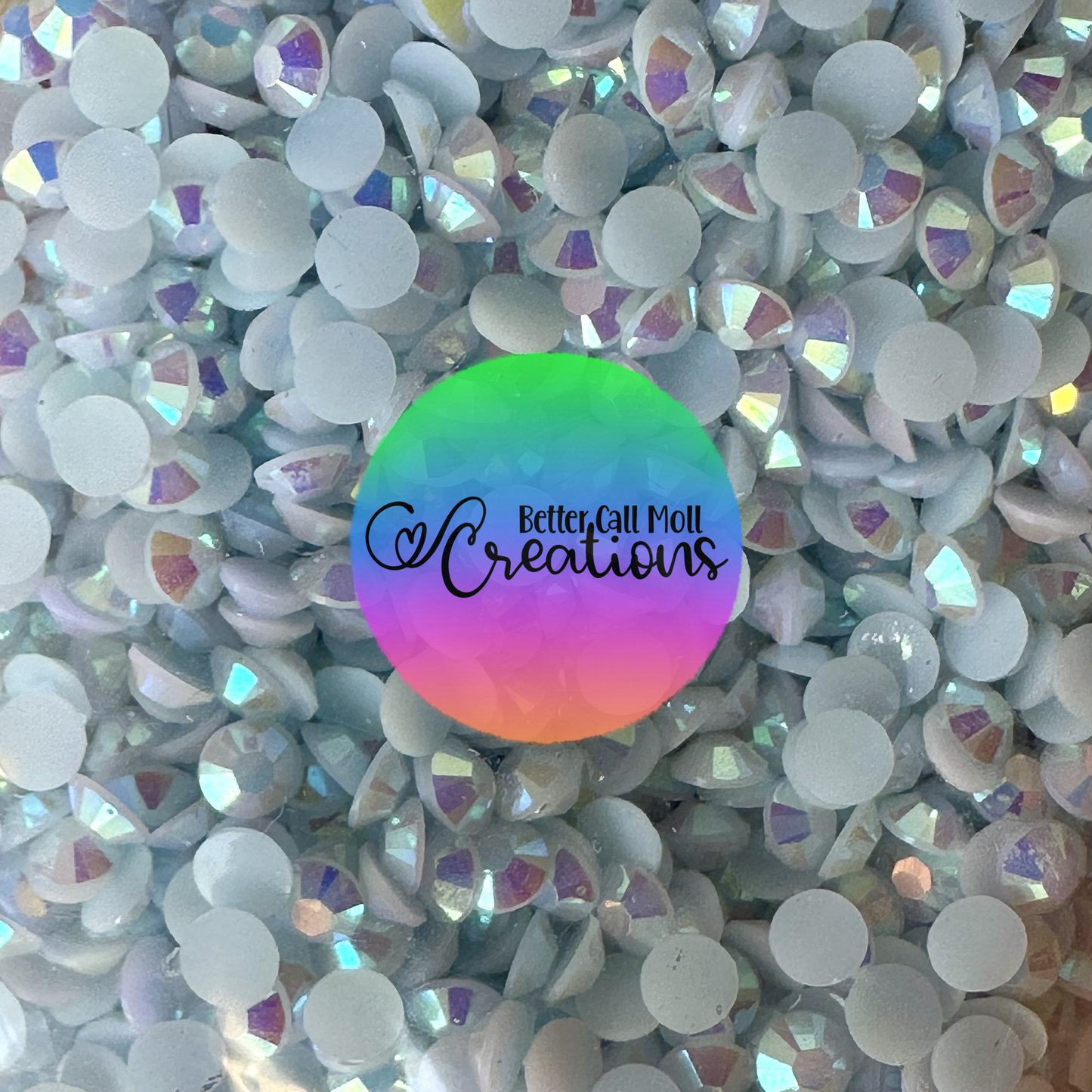 AB White Resin Rhinestones