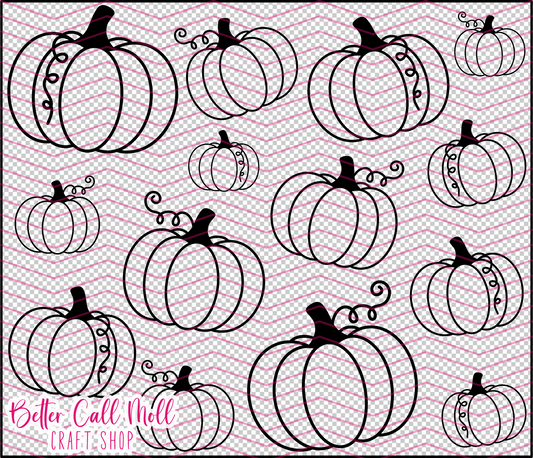 Pumpkin Digital Tumbler Template