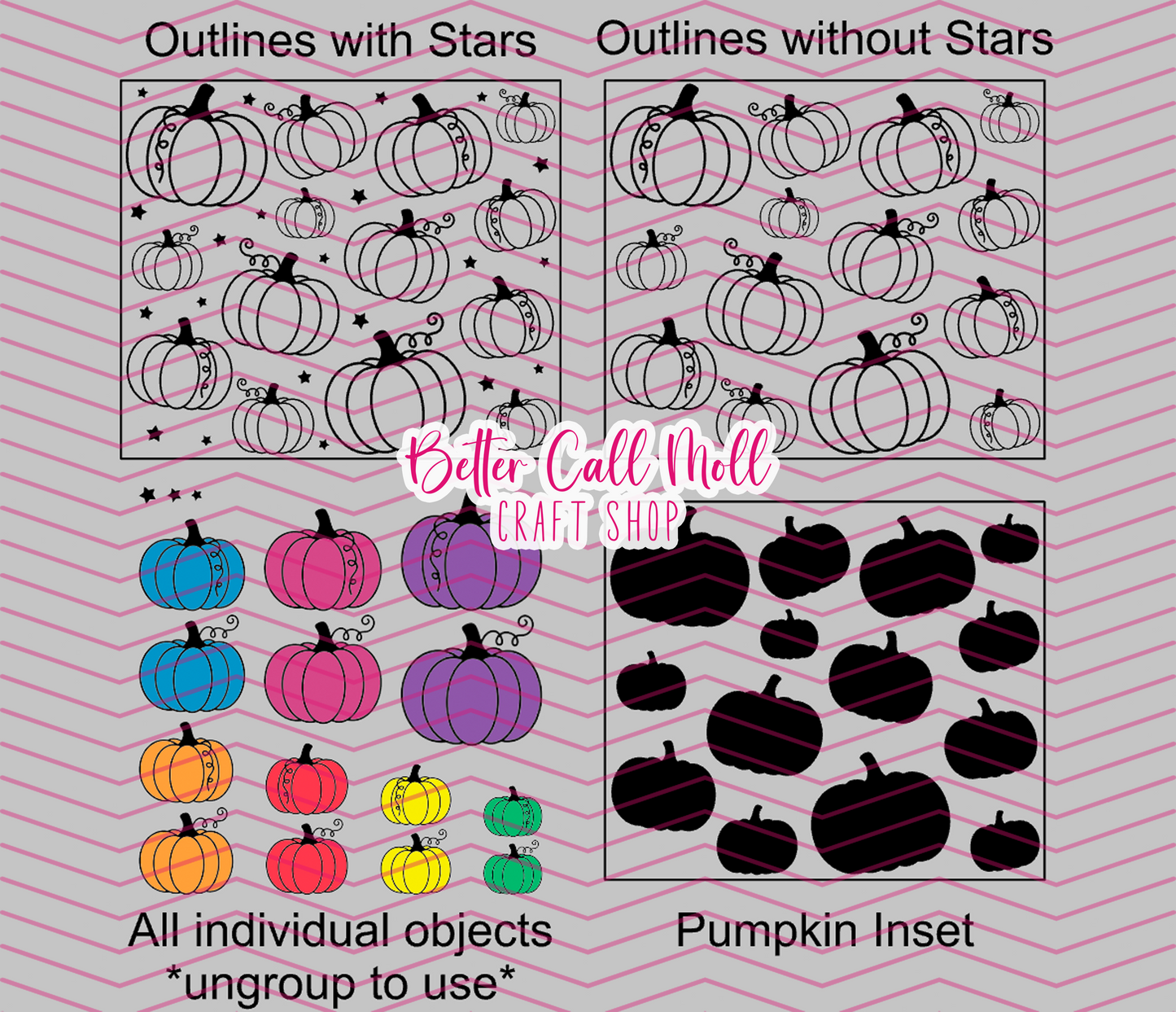 Pumpkin Digital Tumbler Template