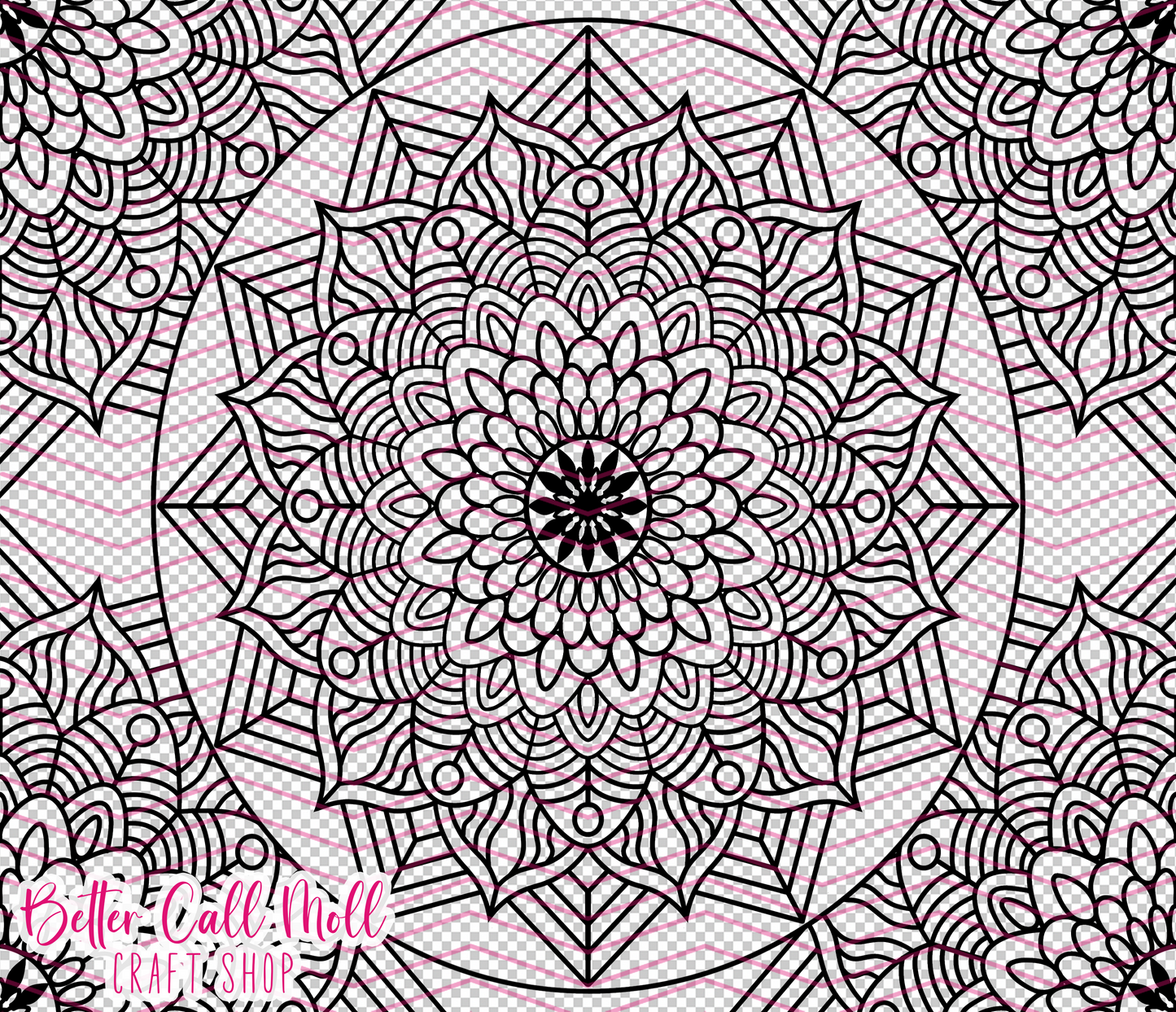 Mandala 2 Digital Tumbler Template