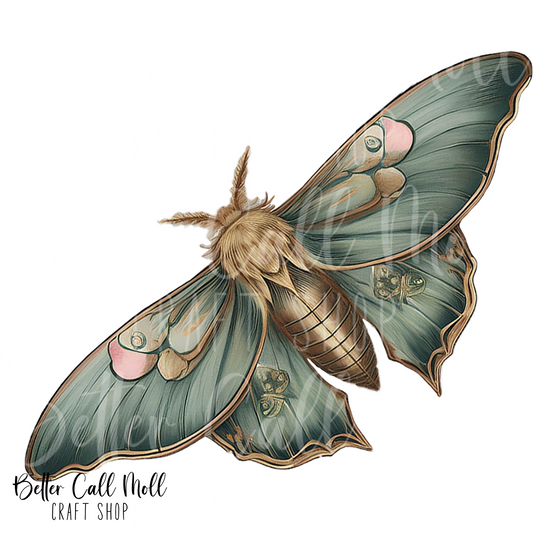 D075 - Moth 2 UV DTF Decal