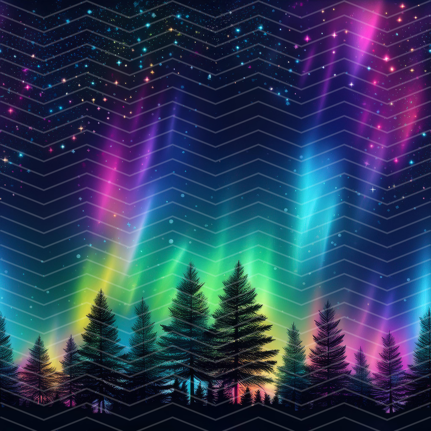 Northern Lights 1 Digital Seamless Pattern