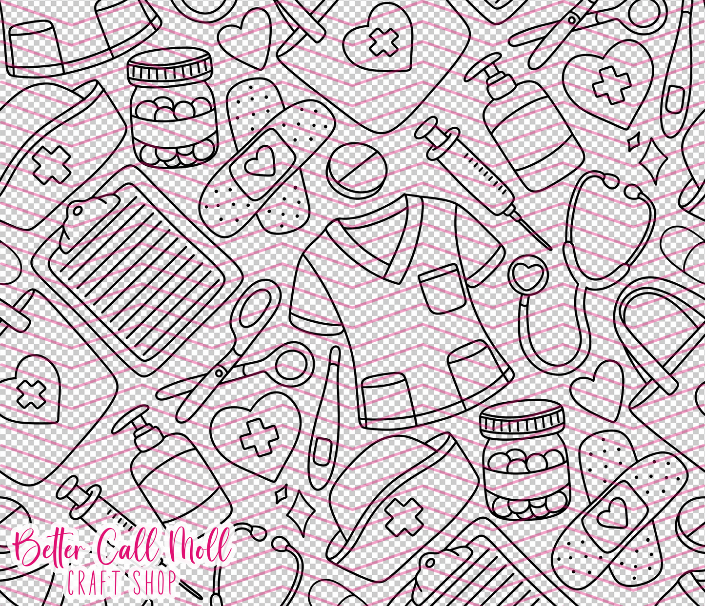 Nurse Digital Tumbler Template