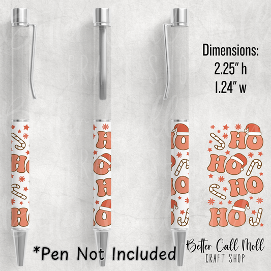 Ho Ho Ho UV DTF Pen Wrap