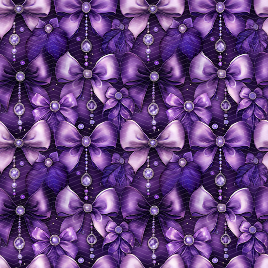 Purple Rhinestone Bows Digital Seamless Pattern