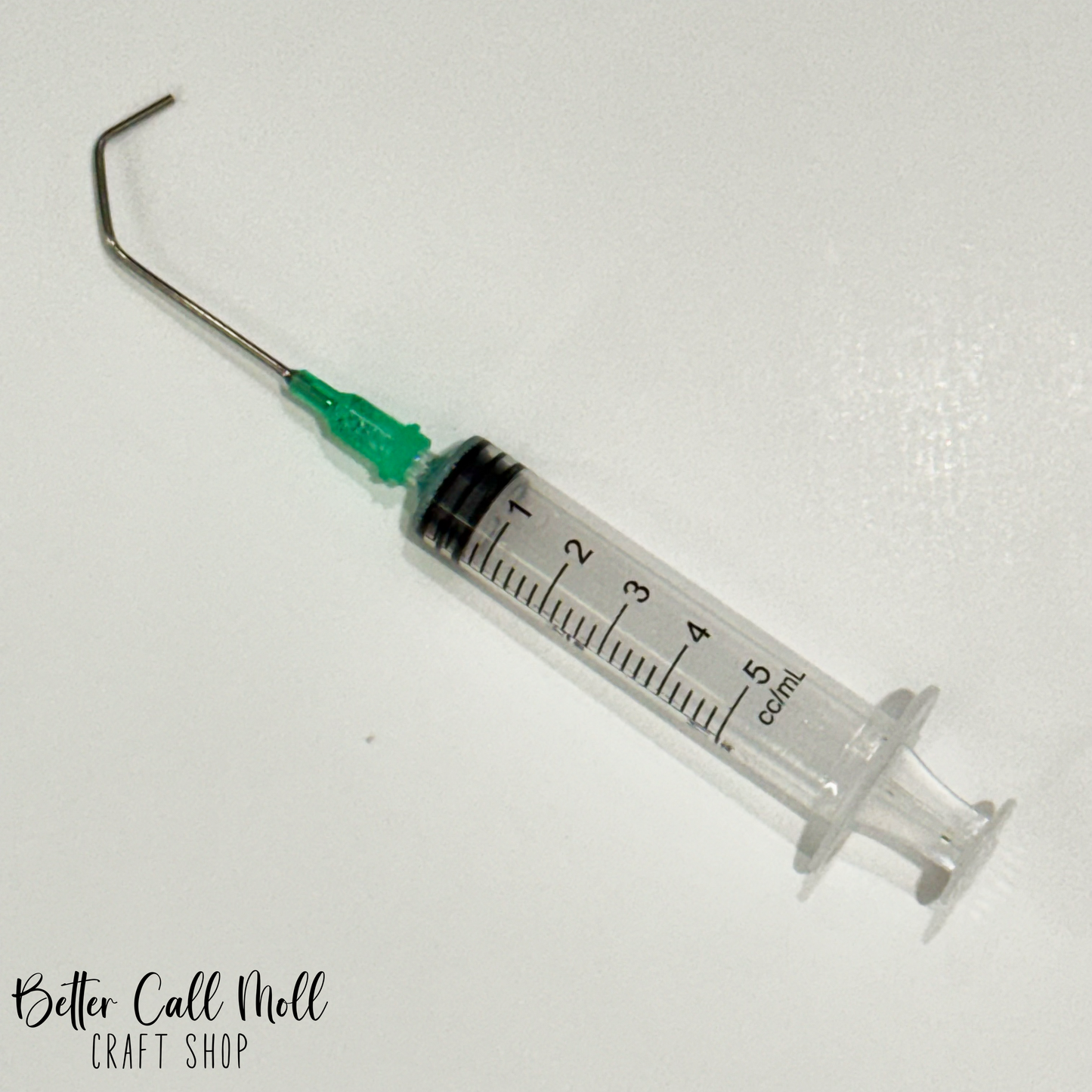 Syringe with Bent Tip for Snow Globe Tumblers