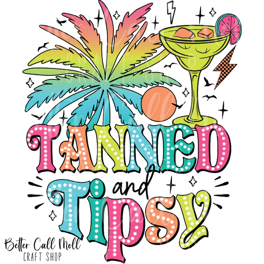 D210 - Tanned and Tipsy UV DTF Decal