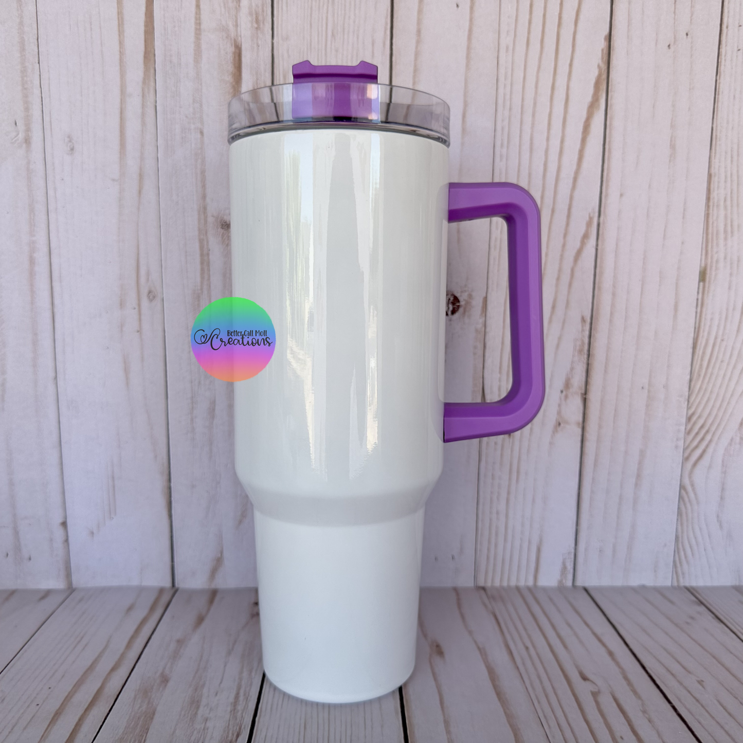 40oz Glossy Handle Sublimation Tumbler