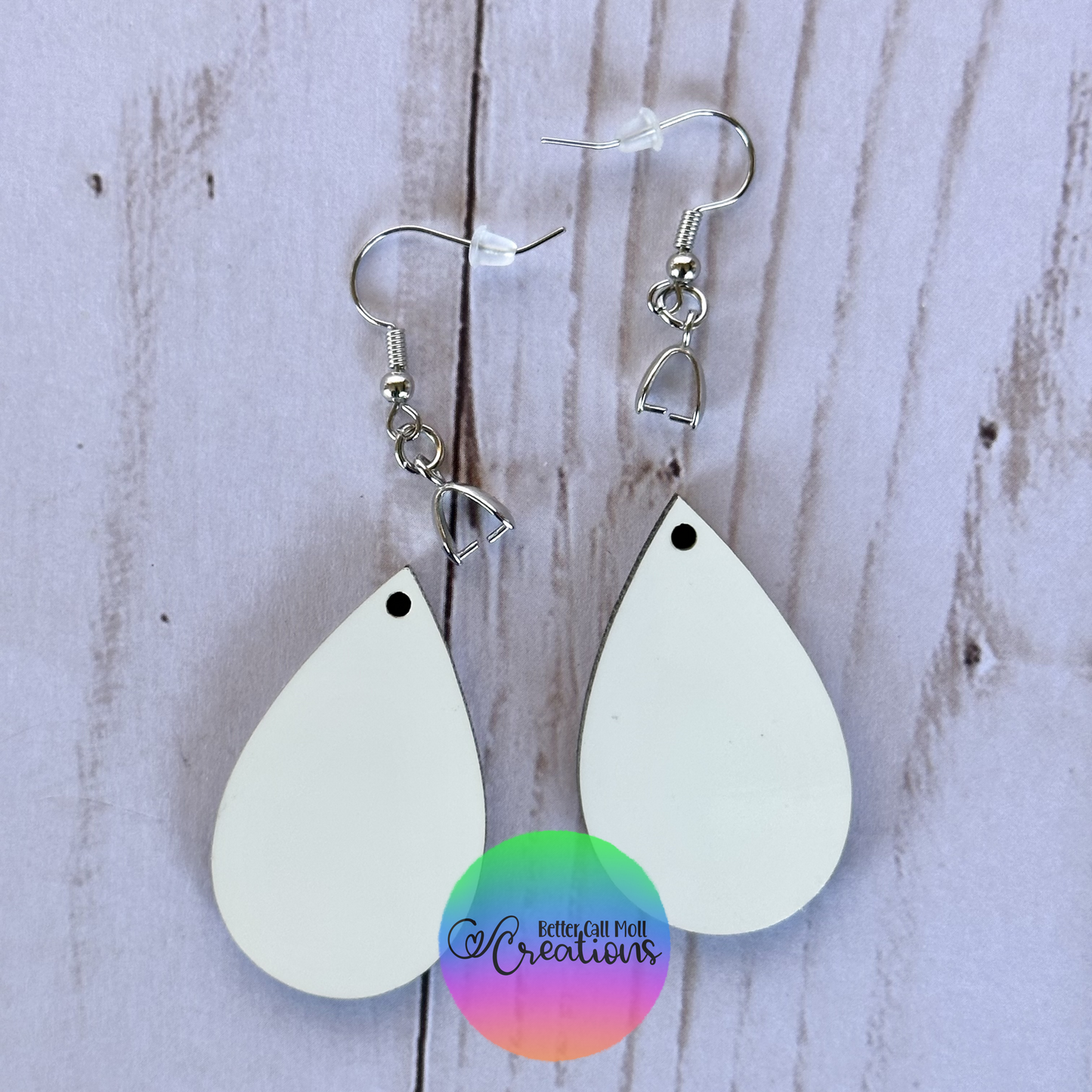 1.5" Teardrop Earring Sublimation Blanks