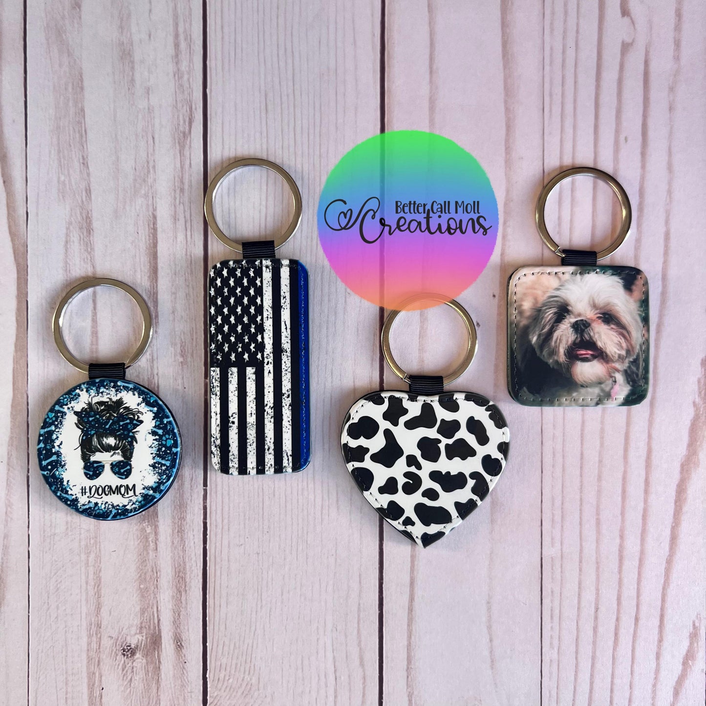 Faux Leather Keychain Sublimation Blank