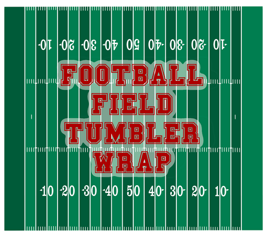 Football Field Digital Tumbler Wrap - Seamless