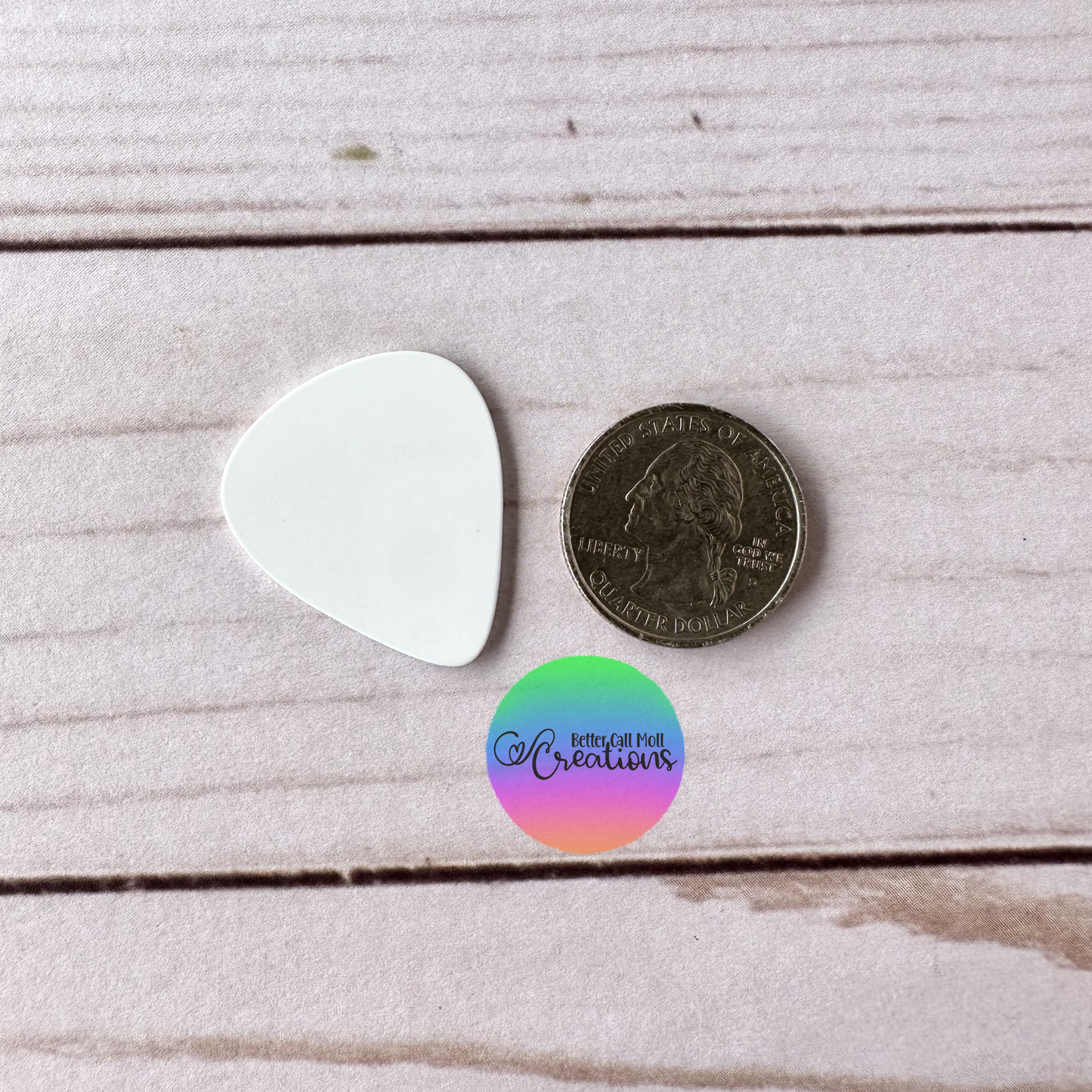 Guitar Pick Double-Sided Metal Sublimation Blank