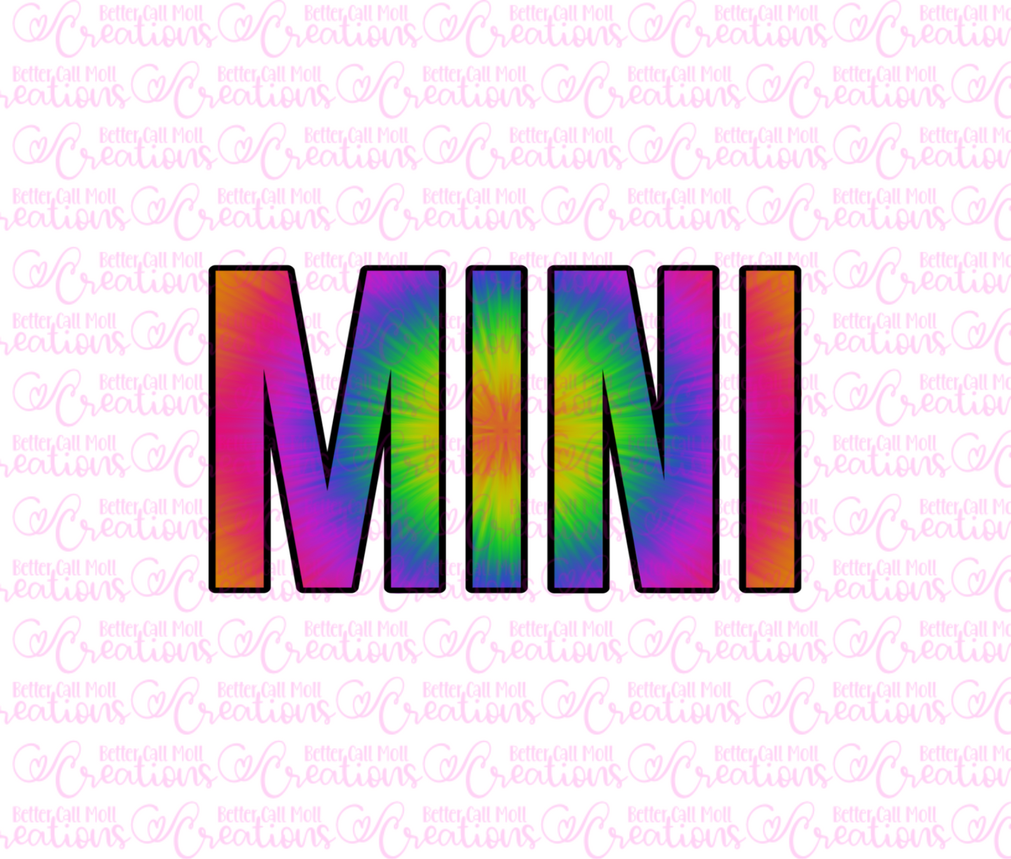 MINI Tie Dye Rainbow DIGITAL PNG