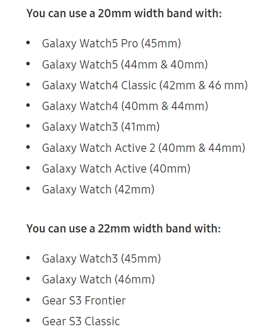 Watch Band Sublimation Blank for Galaxy Watch