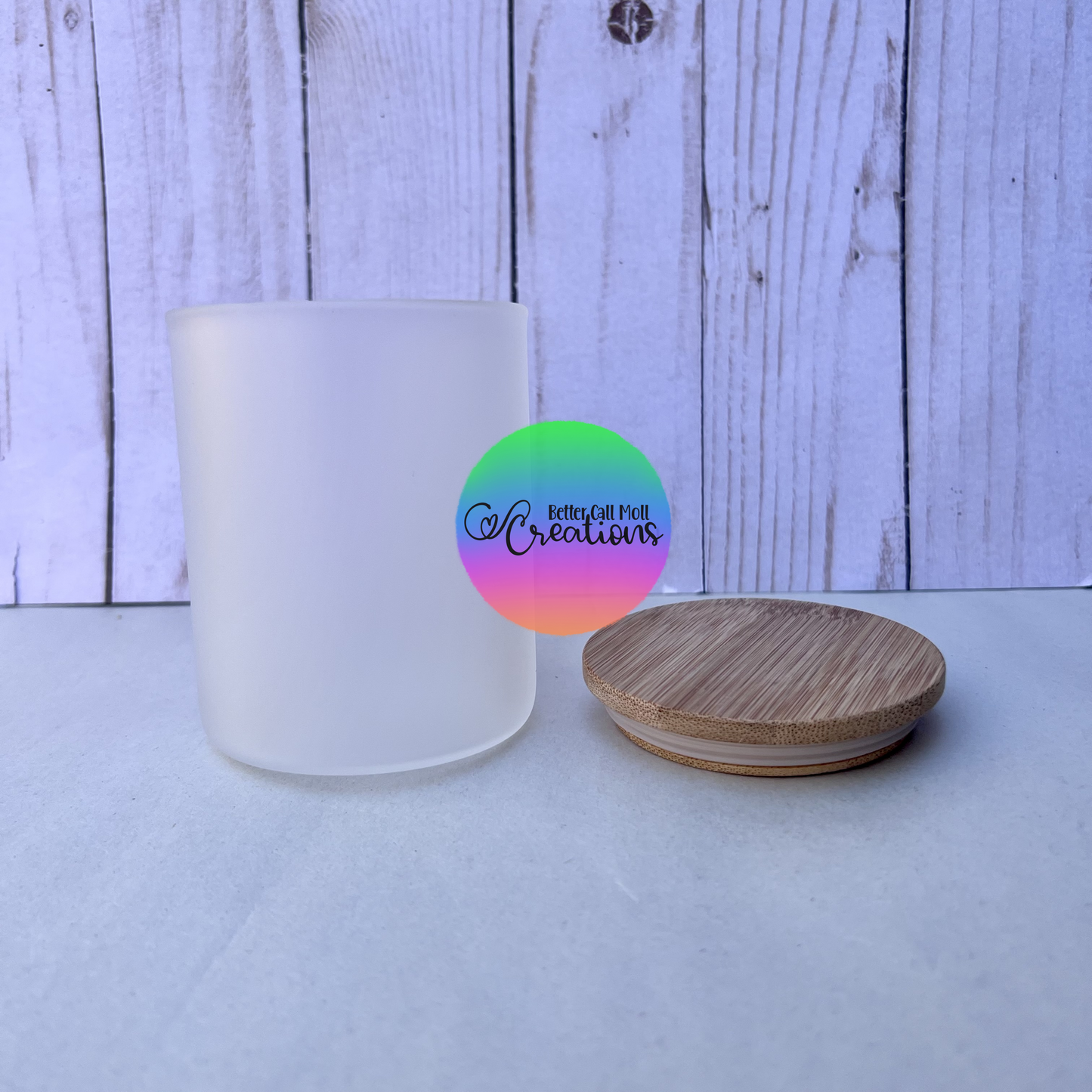 10oz Frosted Glass Sublimation Jar