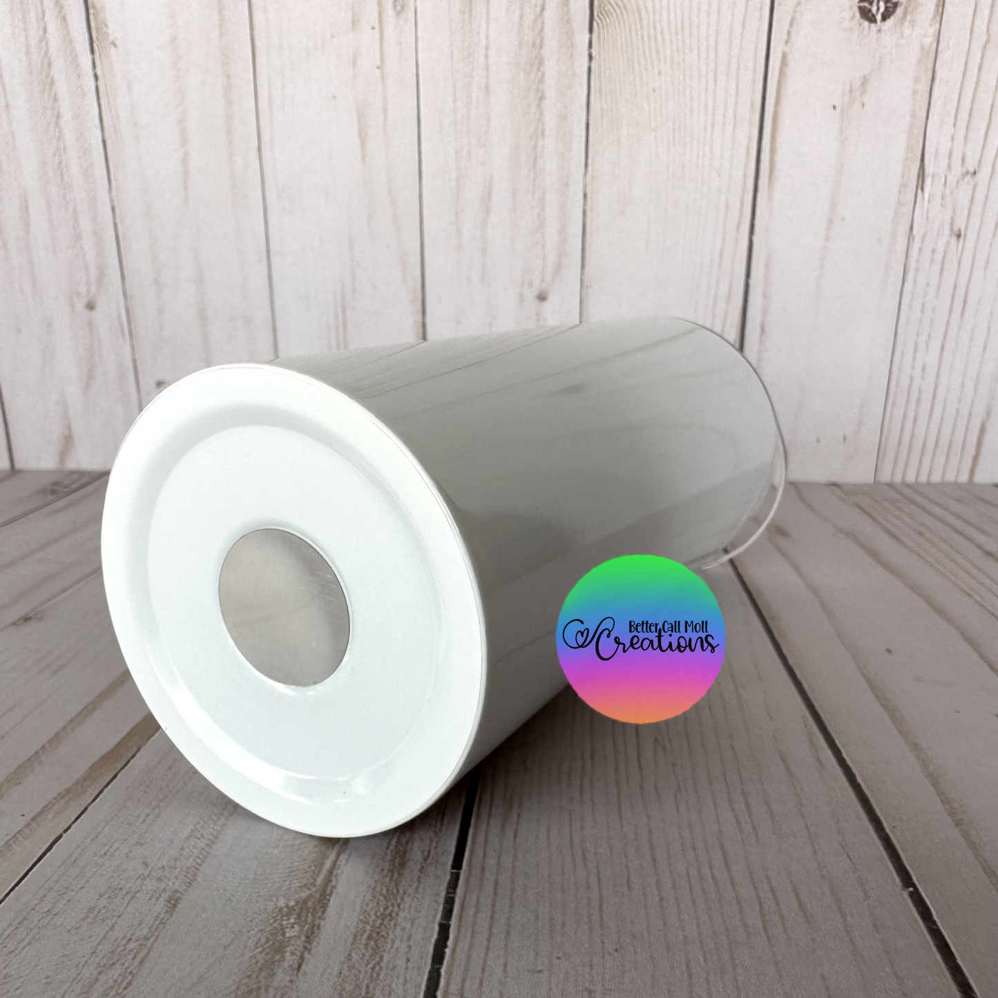 15oz Glossy FLAT EDGE Skinny Sublimation Tumbler