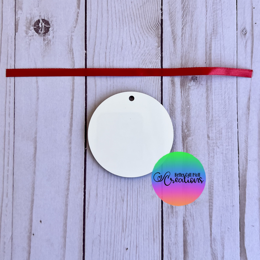 MDF Round Ornament Sublimation Blank