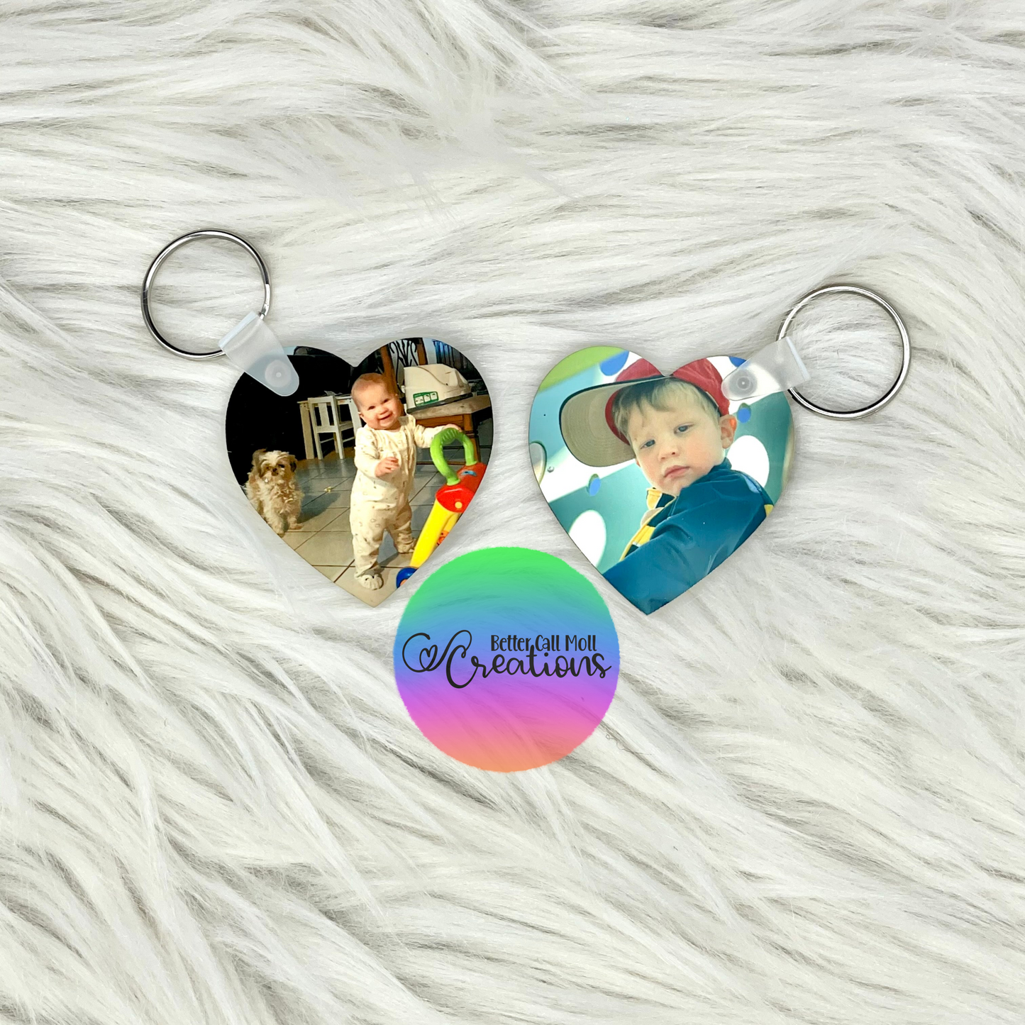 Double-Sided 2" MDF Sublimation Keychain Blanks