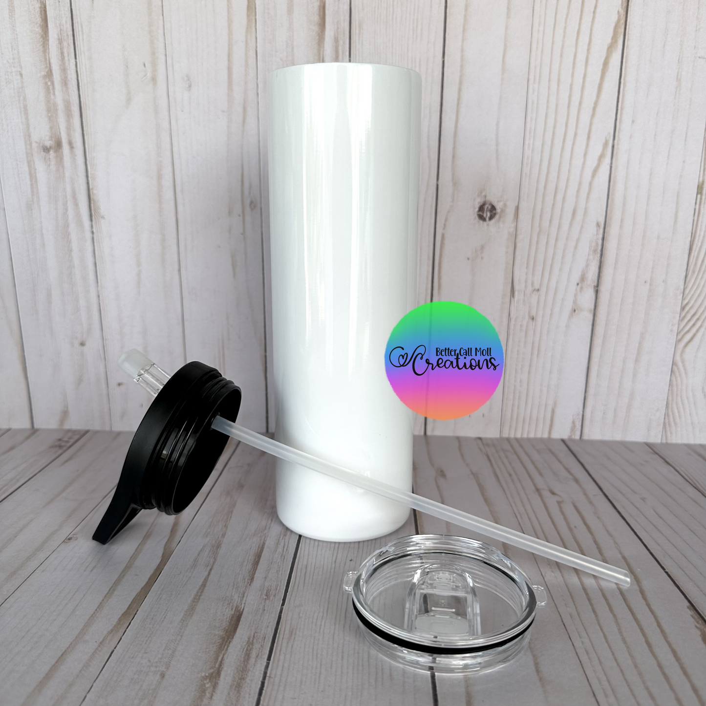 30oz Glossy Duo Lid Sport Sublimation Tumbler