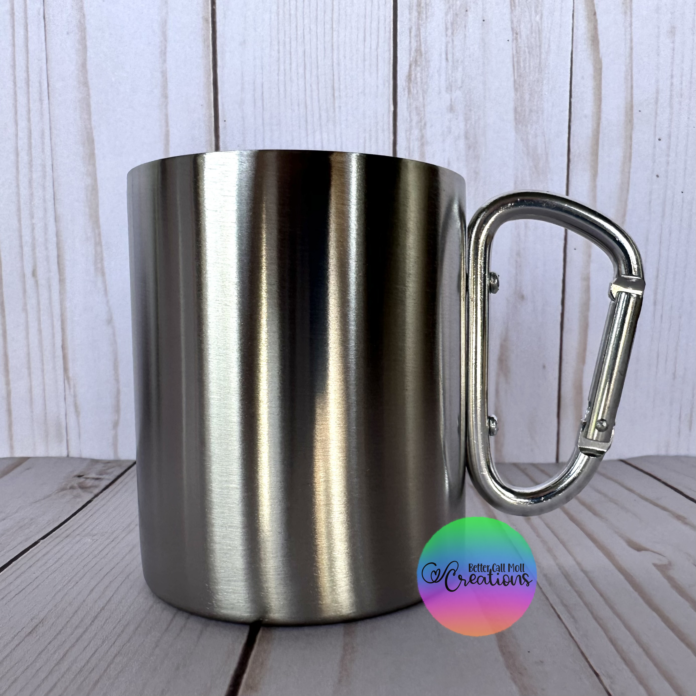 Stainless Steel Carabiner Coffee Mug - 10 oz.