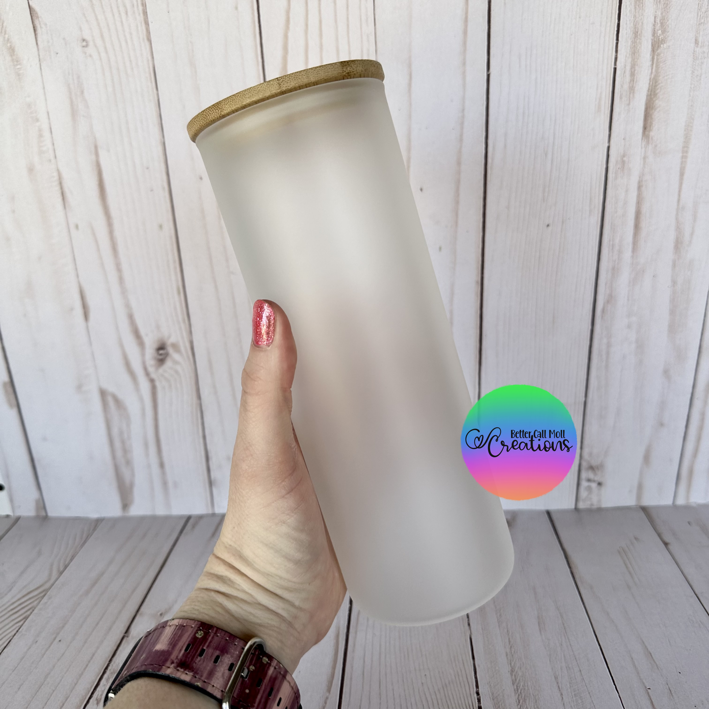 25oz Frosted Glass Sublimation Tumbler
