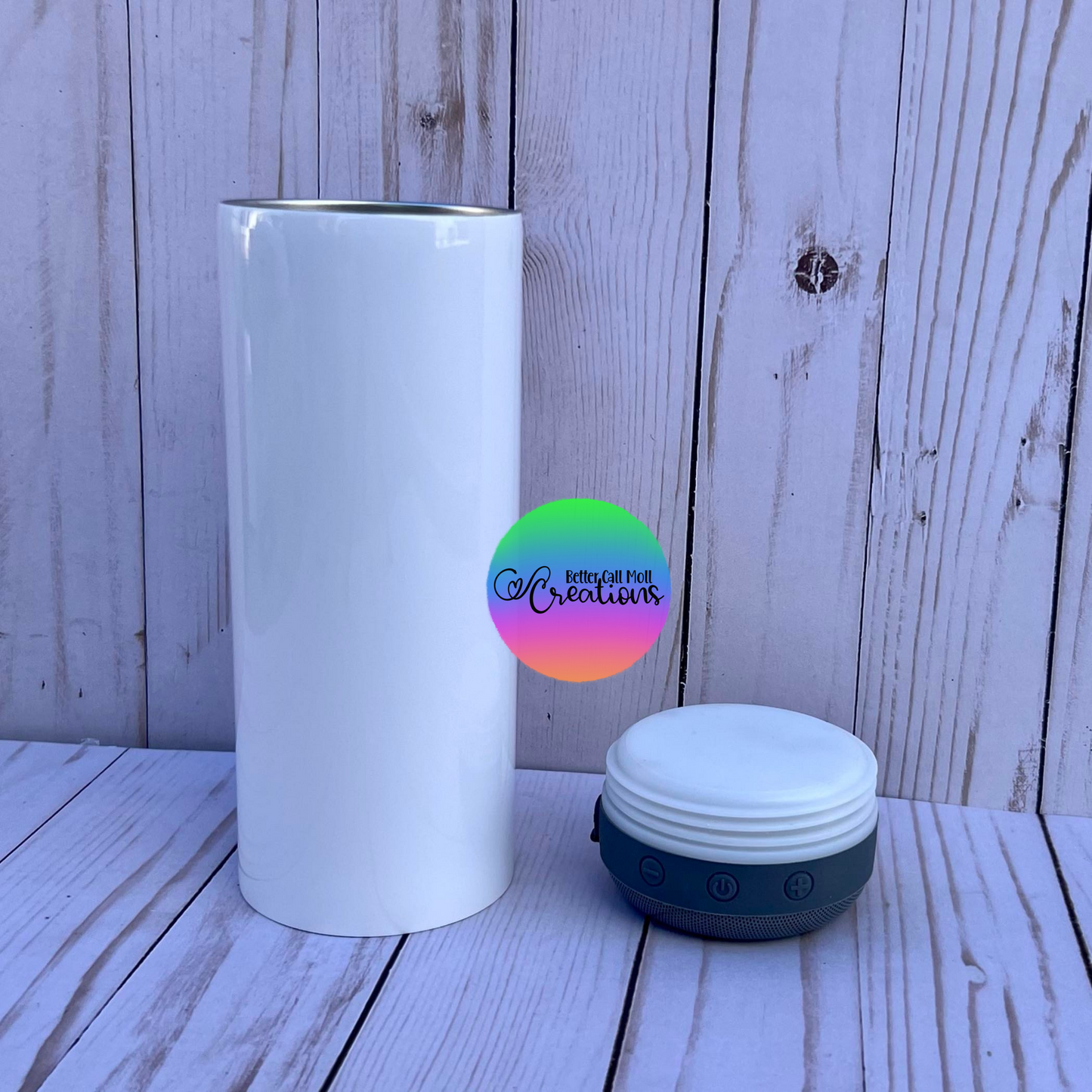 Bluetooth Speaker 20oz Glossy Sublimation Tumbler