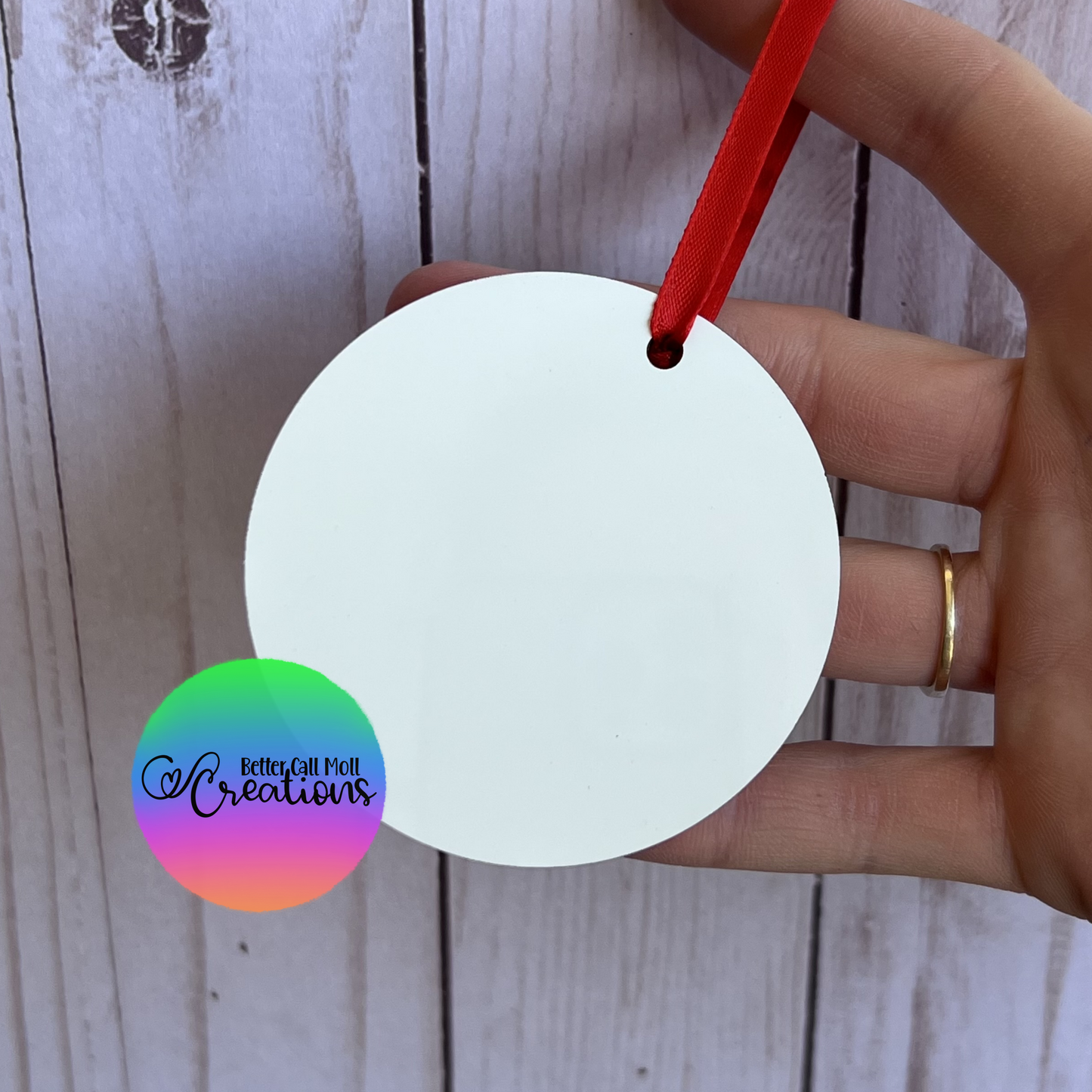 MDF Round Ornament Sublimation Blank