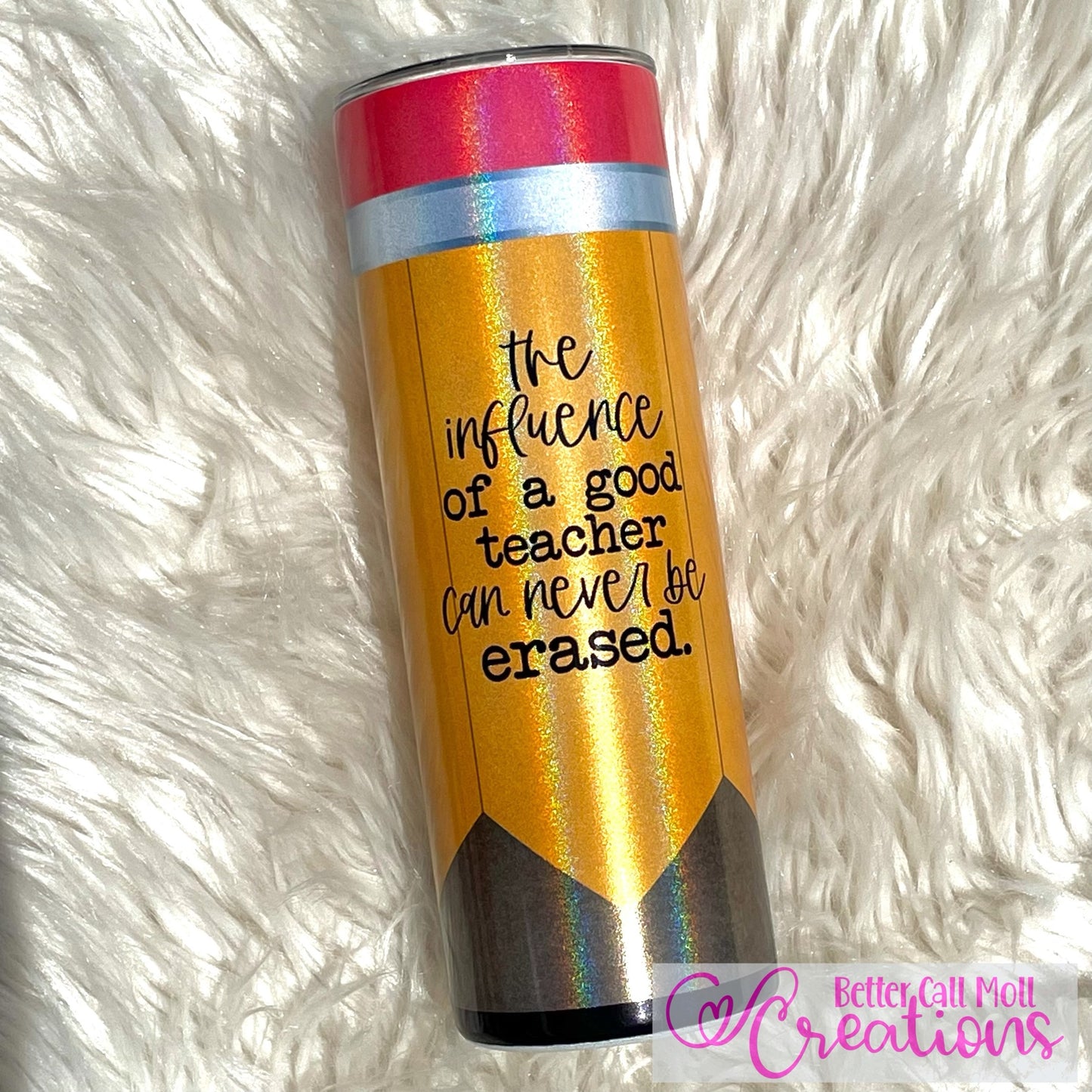 20oz Holographic Shimmer Skinny Sublimation Tumbler